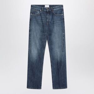 Givenchy Men's Straight Jeans Dark Blue Washed Effect